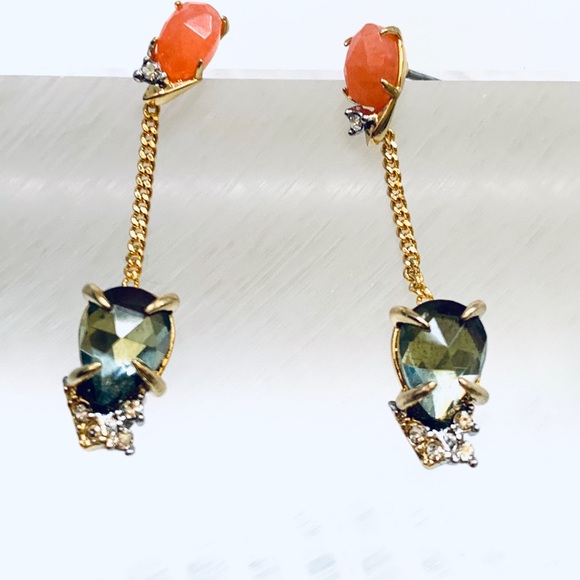 Alexis Bittar Drop Post Gemstone Crystal Earrings - Picture 10 of 12